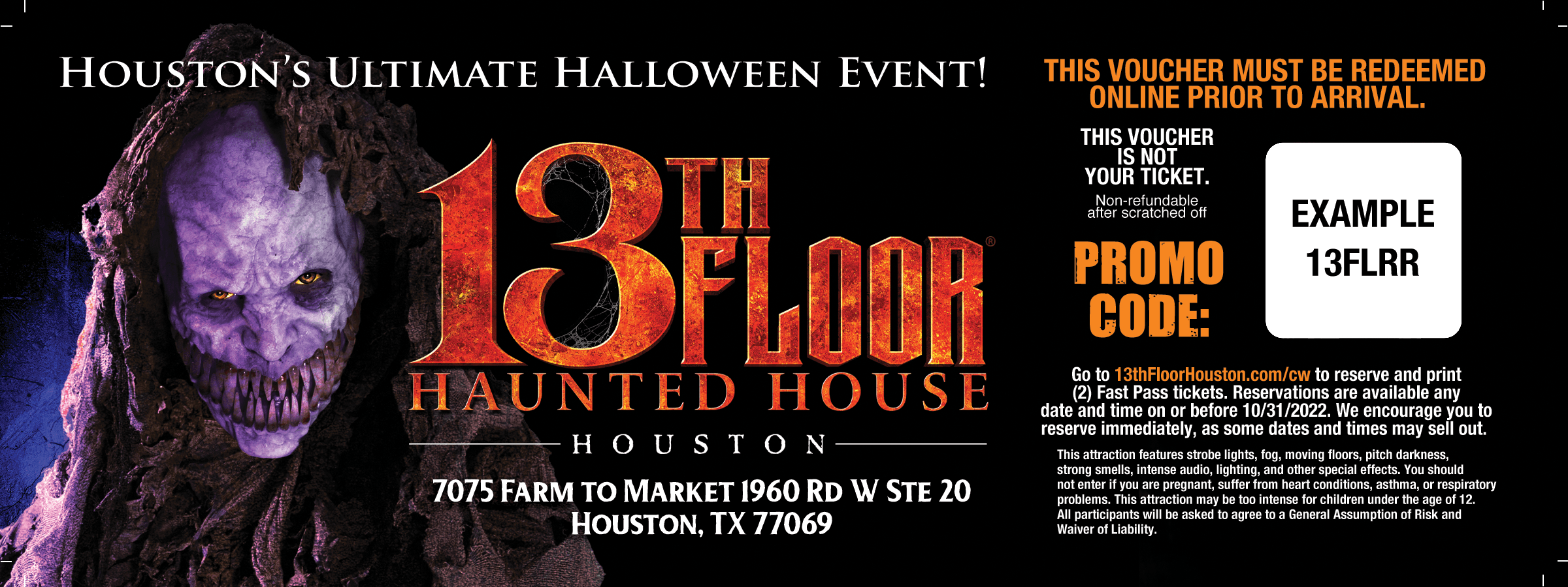 13th floor haunted house discount code